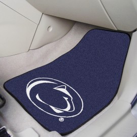 FANMATS 5296 Penn State Nittany Lions Front 2-Piece Team Logo Carpet Car Mat Set, Front Row Automotive Floor Mats, Non-Slip Backing, Team Colors