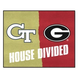 Fanmats 6001 Georgia Tech Georgia House Divided Rug - 34 In. X 42.5 In.