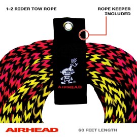 Airhead 2 Section Tow Rope for 1-2 Rider Towable Tubes, 60-Feet