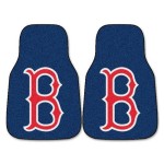 Mlb - Boston Red Sox Carpet Car Mat Set - 2 Pieces