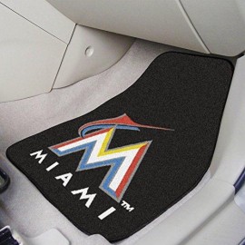 Mlb - Miami Marlins 2 Piece Front Car Mats