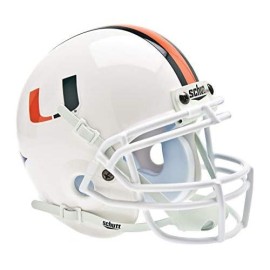 Schutt Ncaa Miami Hurricanes Mini Authentic Xp Football Helmet, Classic