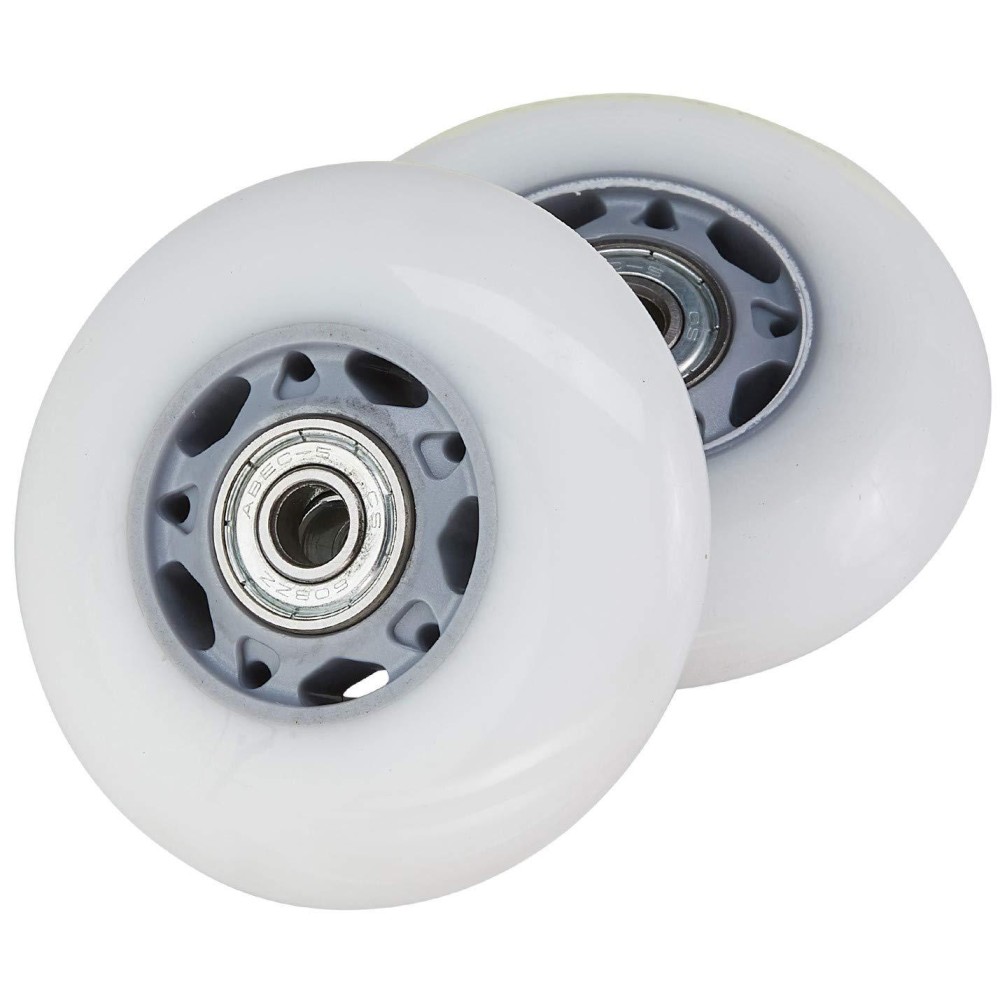 RipStik Casterboard Replacement Wheel Set 76 mm w/ bearings (Silver-Gray/White)