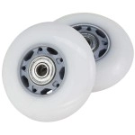 RipStik Casterboard Replacement Wheel Set 76 mm w/ bearings (Silver-Gray/White)