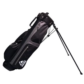 Longridge 6 Weekend Golf Stand Bag Black Silver