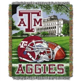 Northwest NCAA Texas A&M Aggies Unisex-Adult Woven Tapestry Throw Blanket, 48