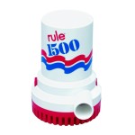Rule 03, Bilge Pump, 1500 GPH, Non-Automatic, 24 Volt, Red/White/Blue