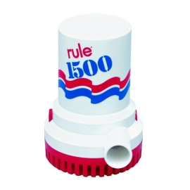 Rule 03, Bilge Pump, 1500 GPH, Non-Automatic, 24 Volt, Red/White/Blue