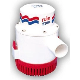 Rule 16A 3700 GPH Heavy Duty Bilge Pump, Non-Automatic, 24 Volt , White/Red