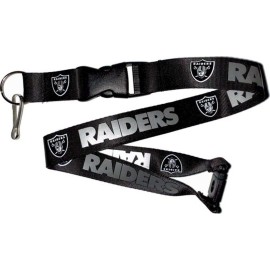 Aminco NFL Oakland Raiders Team Lanyard, Black