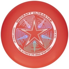 Discraft 175 Gram Ultra Star Sport Disc 175g Ultra Star Sport Disc, Bright Red