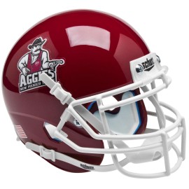 New Mexico State Aggies 1995-2004 Throwback Schutt Mini Helmet - Sold Black Stripe