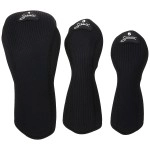 Stealth Set of 3 Golf Club Headcovers for Drivers - Black