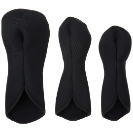 Stealth Set of 3 Golf Club Headcovers for Drivers - Black