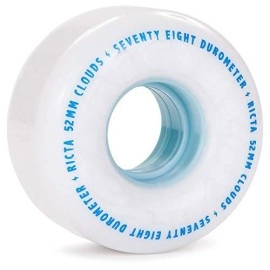 Ricta Clouds Skateboard Wheels (Set Of 4) (White/Blue 78A, 54Mm)