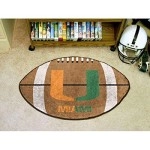 Fanmats Miami Fl Hurricanes Football-Shaped Mats