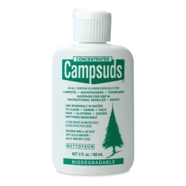 CONCENTRATED CAMPSUDS Outdoor Soap - Environmentally Conscious Camping Soap - Hiking & Camping Supplies - Camp Soap, Backpacking Soap, Travel Soap - Camping Gear Must Haves - 2 Fl Oz Bottle