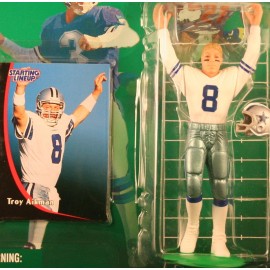 Starting Lineup Troy Aikman / Dallas Cowboys 1998 NFL Action Figure & Exclusive NFL Collector Trading Card