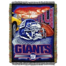 Northwest NFL New York Giants Unisex-Adult Woven Tapestry Throw Blanket, 48