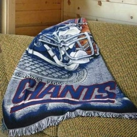 Northwest NFL New York Giants Unisex-Adult Woven Tapestry Throw Blanket, 48