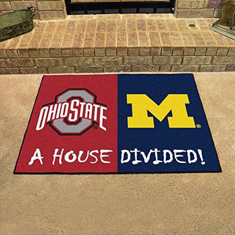 Fanmats Ohio State - Michigan House Divided Rug 33.75X42.5