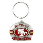 Siskiyou Sports Nfl San Francisco 49Ers Oval Carved Metal Key Chain,Red