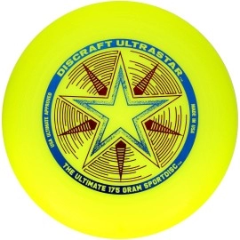 Discraft 175 gram Ultra Star Sport Disc, Fluorescent Yellow