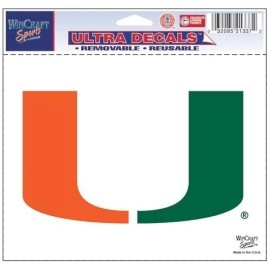 WinCraft NCAA University of Miami (Florida) Multi-Use Colored Decal, 5