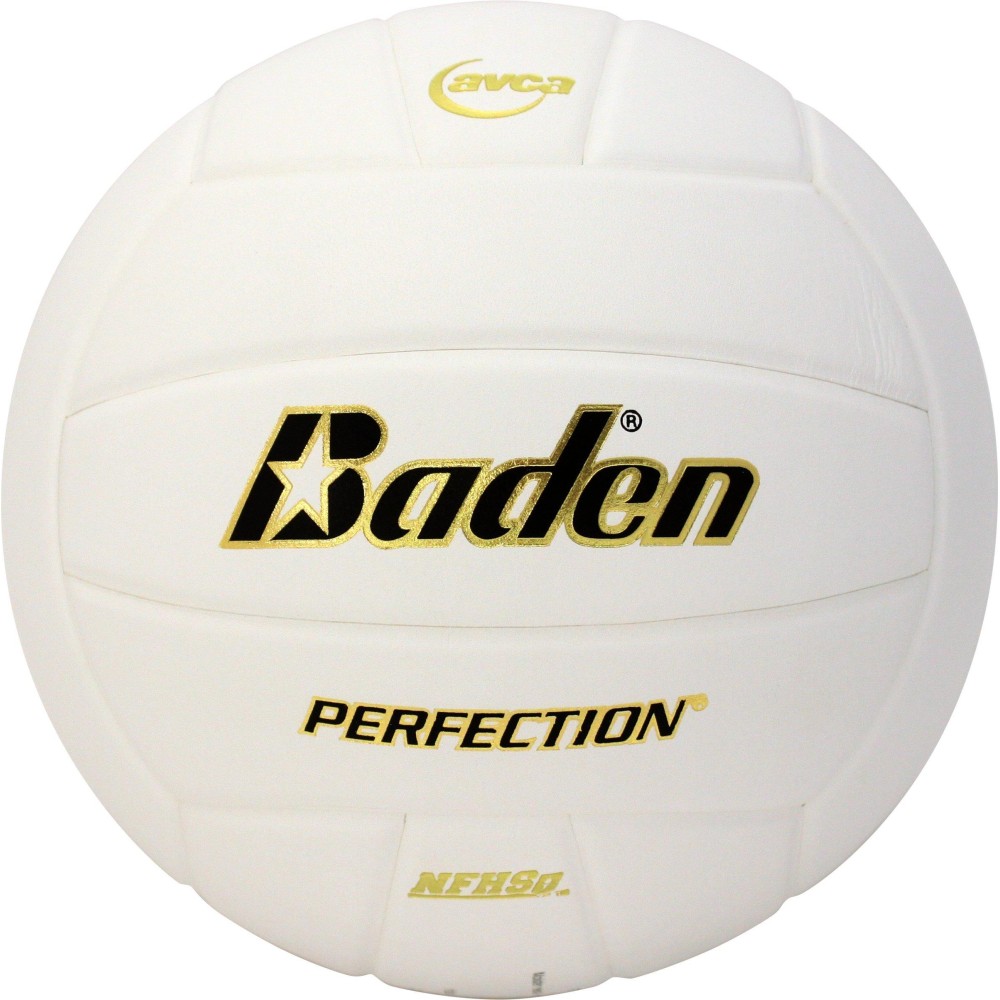 Baden Perfection Leather Volleyball, White