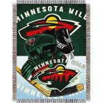 The Northwest Company Nhl Minnesota Wild Home Ice Advantage Woven Tapestry Throw Blanket, 48 X 60 , Green