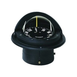 Ritchie Voyager Compass Flat-Card Dial with Flush Mount and 12V Green Night Light (Black, 3-Inch)