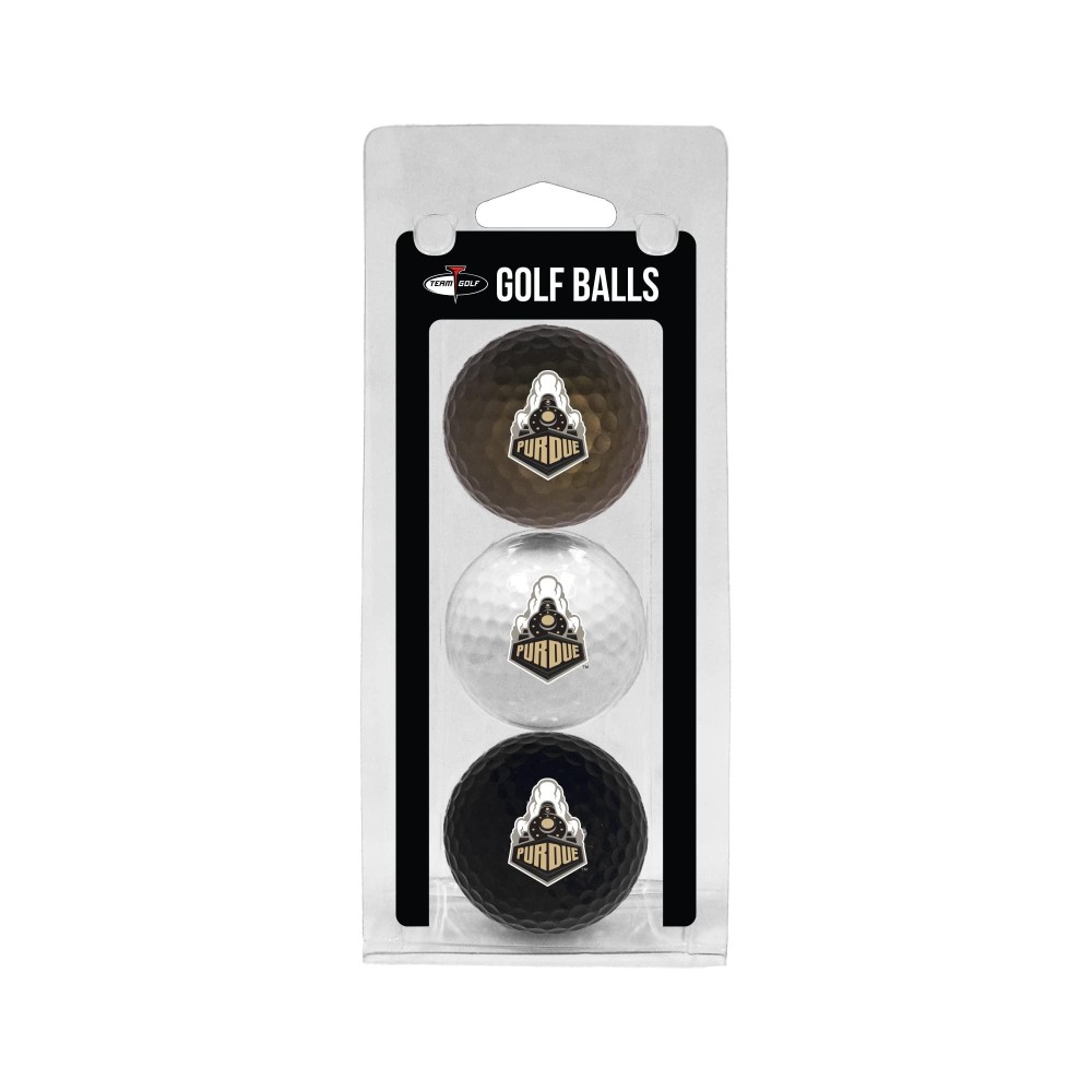 Team Golf NCAA Purdue Boilermakers Regulation Size Golf Balls, 3 Pack, Full Color Durable Team Imprint, TEG7043_05