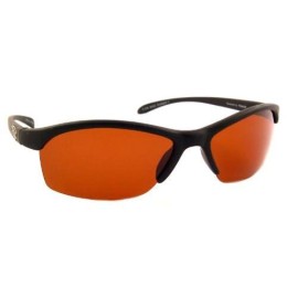 Sea Striker Wave Runner Polarized Sunglasses, Black Frame, Vermillion Lens