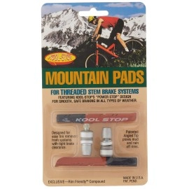 Kool-Stop Dual Compound Mountain Pads for Linear Pull Brakes Threaded,Black/Salmon