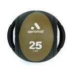 Aeromat Dual Grip Power Medicine Ball, 9cm/25-Pound, Black/Gray