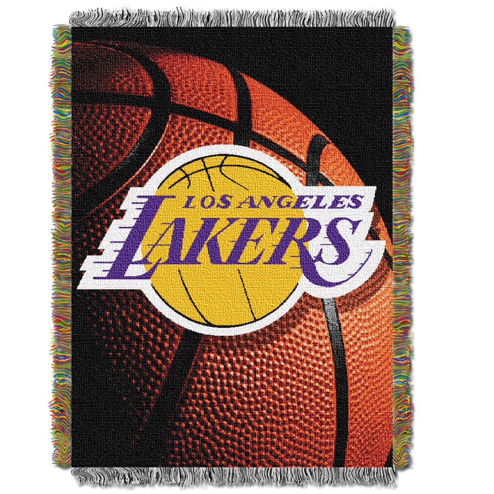 Northwest NBA Los Angeles Lakers Unisex-Adult Woven Tapestry Throw Blanket, 48