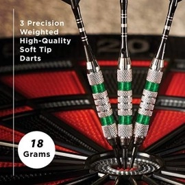 Viper Wind Runner Soft Tip Darts, Green Rings, 18 Grams