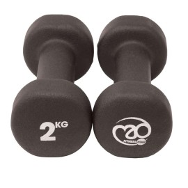 Fitness Mad Neo Dumbbells, Pair Of Dumbbells, Weights 05Kg - 6Kg, Multi Coloured & Black