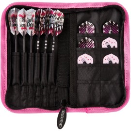 Casemaster Deluxe Nylon Dart Case for Steel and Soft Tip Darts, Holds 6 Darts and Features 8 Pockets for Accessories Like Flights, Shafts and Tips