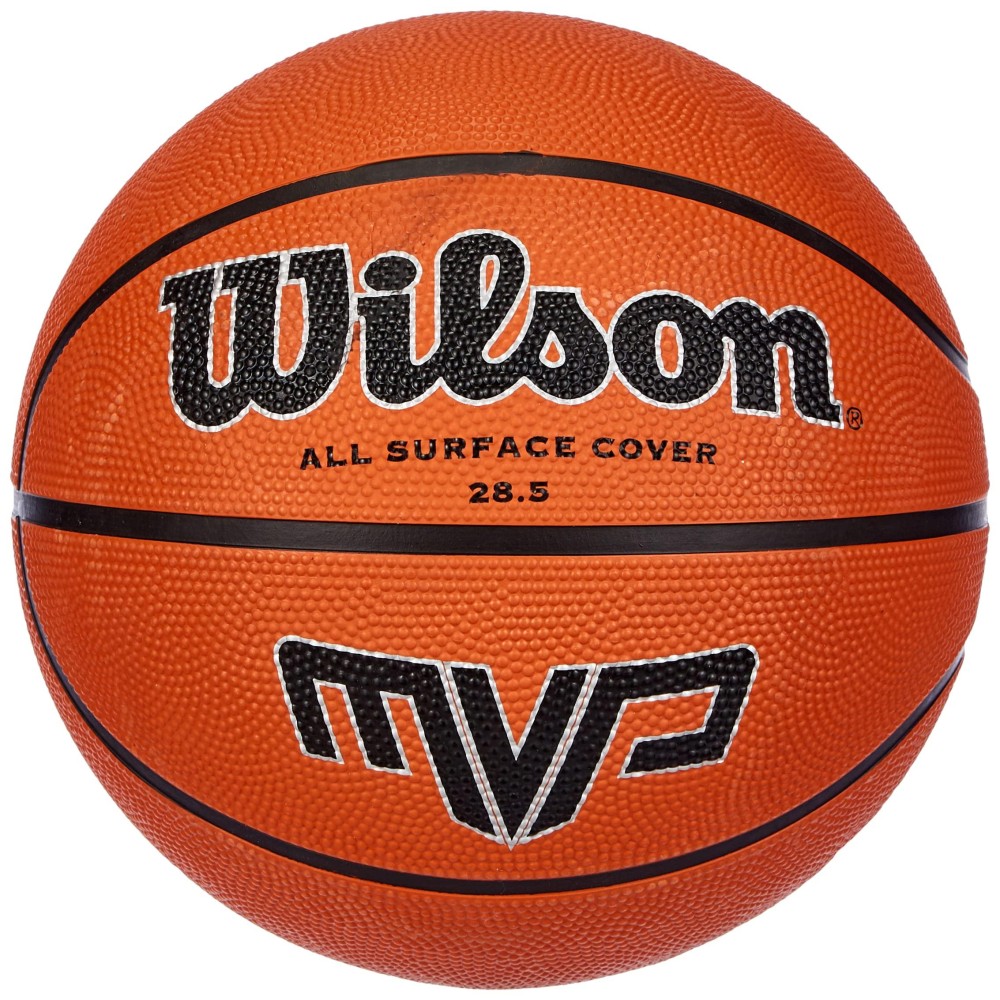 Wilson Unisex Adult Mvp Basketball Traditional Rubber Surface For Outdoor Play, Orange, 6