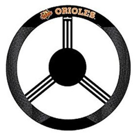 MLB Baltimore Orioles Poly-Suede Steering Wheel Cover