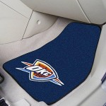 Fanmats Sports Team Logo National Basketball Association Oklahoma City Thunder 2 - Piece Carpeted Car Mats 18X27