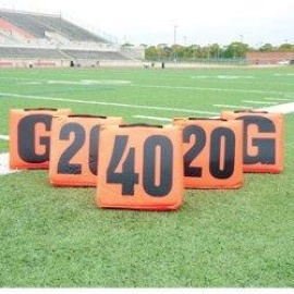 Pro Down Solid Sideline Markers with Handle - 5PC Set