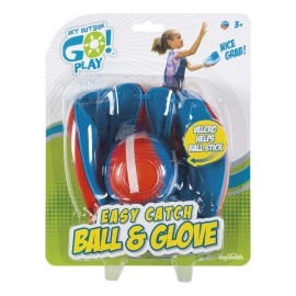 Get Outside Go! Easy Catch Ball & Glove Set Super Sport Outdoor Active Play Baseball By Toysmith (Packaging May Vary) Small