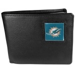 Siskiyou Sports Miami Dolphins NFL Leather Bi-Fold Wallet