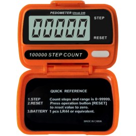 Ultrak Electronic Step Counter Pedometers (Orange)