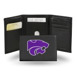 NCAA Rico Industries Embroidered Leather Trifold Wallet, Kansas State Wildcats, Team Color