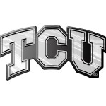 FANMATS 60378 TCU Horned Frogs Molded Chrome Plastic Emblem