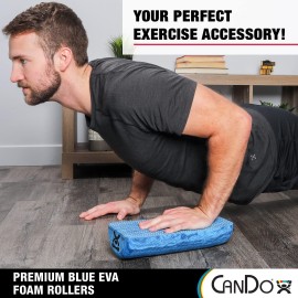 CanDo Premium Blue Marble EVA Foam Roller for Muscle Restoration, Massage Therapy, Sport Recovery and Physical Therapy 6