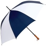 All-Weather GFUM60NWLT Elite Series Navy White Auto Open Golf Umbrella, 60